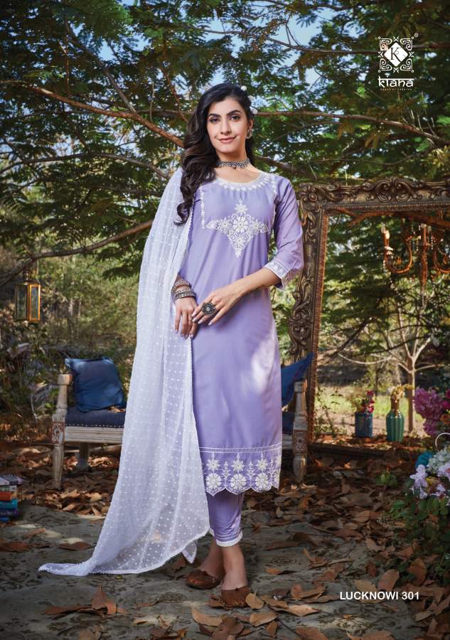 Kiana Lucknowi 3 New Fancy Exclusive Wear Kurti Pant With Dupatta Suit Collection